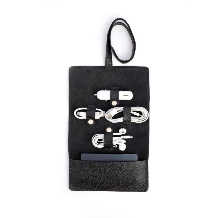 Travel Tech Organizer Roll, black