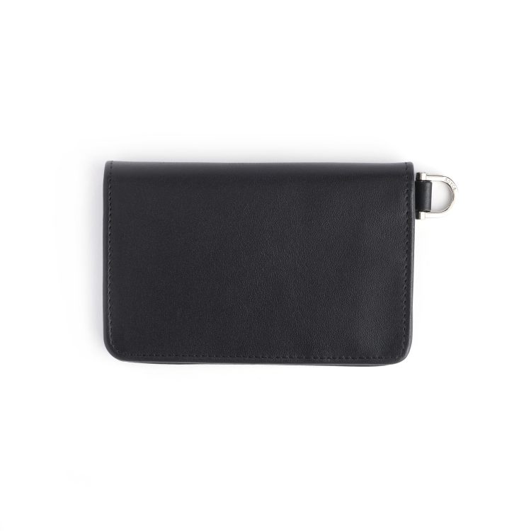 RFID Blocking Bifold Vertical Wallet with Key Fob, black