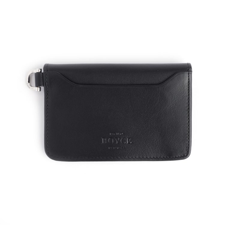 RFID Blocking Bifold Vertical Wallet with Key Fob, black