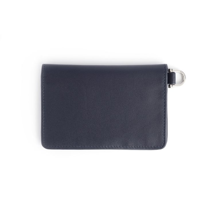 RFID Blocking Bifold Vertical Wallet with Key Fob, blue