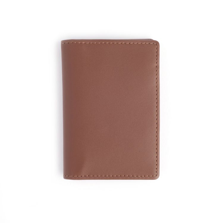 RFID Blocking Vertical Card Wallet, tan