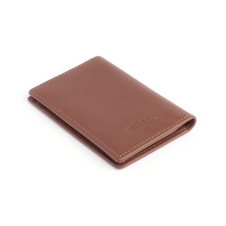 RFID Blocking Vertical Card Wallet, tan